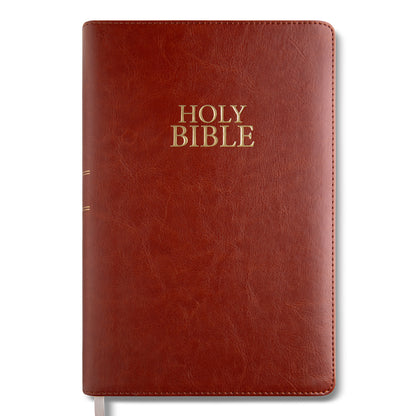 NIV Giant Print Luxury Leather Touch Tan Bible