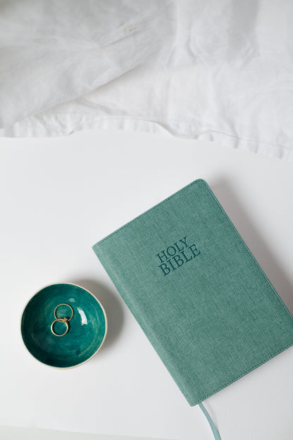 NIV Bible - Linen Feel Calm Green