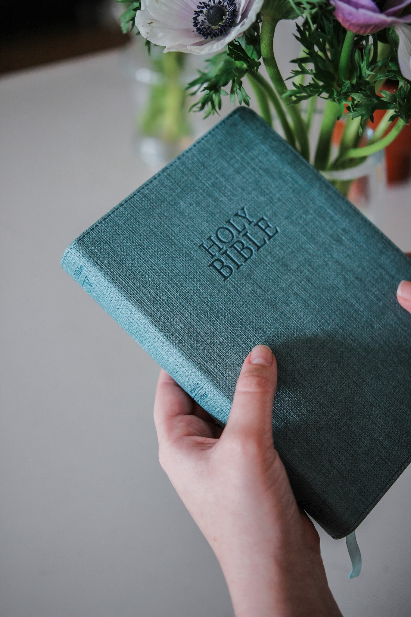 NIV Bible - Linen Feel Calm Green
