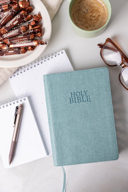 NIV Bible - Linen Feel Calm Green