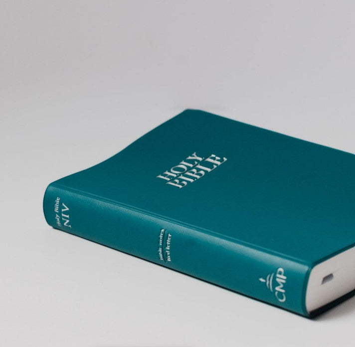 NIV Bible - Vinyl Teal Blue